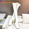 Dress Shoes Women Lace-up Pole Dancing Fashion Long Boots Sexy Party Over-the-Knee High Heels Pumps Nightclub Stripper Platform 26CM H240321