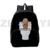 Bags Fashion Casual Skibidi Toilette 3D -Print -Rucksack 12/16 Zoll wasserdichte Nylon School Rucksack für Teenager -Mädchen -Student Laptop -Tasche