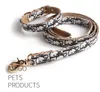 Collier de luxe réglable avec boucle en métal et corde de Traction pour chiens, collier pour chats et corde de Traction extérieure