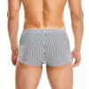 Underpants SEOBEAN Algodão Listrado Boxers Underwear Homens Boxer Shorts Mens Casa Sem Elástico Solto Lounge Pijama