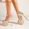 Sapatos de vestido Sexy 17cm plataforma brilhante fino salto alto novas mulheres transparentes sandálias de PVC Nightclub Pole Dance Summer Stage Senhoras Bombas H240325