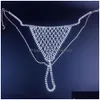 Other Stonefans Mesh Crystal Bralette Underwear Y Jewelry For Women Bling Body Chain Bra Harness Waist Jewellery Party 221008 Drop Del Dhgxu