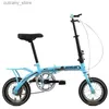 Bikes Ride-Ons WOLFACE 12 Inch Folding Bicyc Ultra-light Portab Bicyc Unisex Mini Bicyc For School And Work Adult Road Bicyc 2023 New L240319