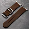 Assista Bandas Artesanal Vintage Crazy Horse Leather Strap para Apple Ultra8/9 Homens 49mm 45mm 44mm Pulseira Marrom Preto