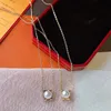 Luxury Designer Necklaces with Pearl Thin Chain Classic Brand Jewelry Girls as Anniversary Wedding Gifts Ornaments