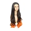 Синтетические парики 30 дюймов, длинные волнистые, черные, оранжевые, Камадо Незуко, парик для косплея для женщин, костюм на Хэллоуин, Рождество