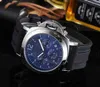 Panerai Automatiska klockor Swiss Movment Watch Silver Bezel Silicone Strap Mens Military Watch Montre HommePej7 WN-DMAQ