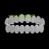 أعلى الأسنان السفلية مجموعة Zirconia Punk Teeth Jewelry Gold Bling Diamond Iced Out Out للرجال