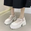Casual Shoes Lolita Women Japanese Retro Soft Girl High Heels Waterproof Thick Bottom College Studenter Sneakers