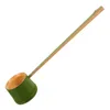 Conjuntos de louça de bambu concha de água estilo japonês alça longa dipper para cerimônia de chá de jardim em casa