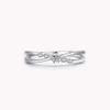 New Cross Zircon Index Finger Ring from Japan and Korea, Geometric Ring for Women