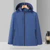 Vestes pour hommes Printemps Automne Vêtements d'extérieur Noir Blanc Bleu Marine Veste à capuche coupe-vent imperméable imperméable manteau en tissu capuche amovible