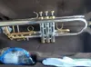 Verkliga bilder Super Trumpet LT180S-72 Musikinstrument Surface Silver Plated Brass BB Trompeta Professional With Case