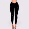 Façonnage Jean moulant taille haute Stretch déchiré Denim pantalon extensible en détresse minceur détruit Jean 240315