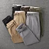 Men's Pants Solid Color Autumn Casual With Belt Fashion Loose Spring Cargo Outdoor All Match