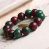 Bangle Natural jadeite bracelet round beads natural ruby jadeite emerald bracelet 240319