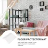 Mattor Tabell täcker skyddande transparent matta PVC Mat Praktiskt golv träge-glidare av malt dator skrivbord
