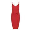 R30395s Hot Girls 2022 Spring and Summer New Arrival Fashion Sexy Sling V-neck Dress High-end Bandage Womens Clothing