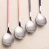 8st bordsartiklar set Stainelss Steel Cutery Korean Spoons Chopsticks Dinner Kitchenware Neries SPOON 240318