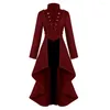 Mulheres Trench Coats Mulheres Vinatge Tailcoat Irregular Saia Hem Medieval Casaco Steam Punk Gótico Windbreaker Cape Street Cloak Long Jacket