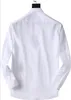 Chemise habillée pour hommes Slim Fit col écarté à carreaux à rayures à manches longues pur coton marque de créateur printemps été bureau d'affaires décontracté vêtements masculins #2501