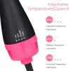 Dryer One Step Hair Dryer and Volumizer Round Hot Air Brush 3 in 1 AntiScald Negative Ion Hair Straightener Brush Comb Curler Styler