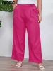BOTTHMS Gibsie Pantaloni da abbigliamento Plus Size per donne Lavoro Summer Business Casual Elastico Pantaloni a gamba lunghi lunghi con tasche