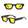 Óculos de sol retângulo para mulheres retro óculos de condução 90s vintage moda estreita moldura quadrada proteção uv400 unisex