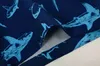 Pantaloncini da uomo 2023 Pantaloni da spiaggia per bambini con stampa animalier blu elasticizzati Y240320