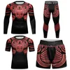 Männer Trainingsanzüge Camouflage Sublimation Druck Boxen Jiu Jitsu T-shirt Cody Set Kickboxen Muay Thai Shorts Overall