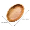Teller servieren Schale Oval Tablett Holz Land Dekor Der feste praktische Obstplatten -Dinnerparty Snack