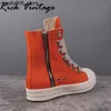 Casual Shoes Rick Vintage Classic High Street Sneakers Mens Brand Solid Canvas Shoes Thick Lace Womens High Top Casual Boots Mens Sports Shoes Q240320