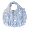 Totes 2024 Été Femmes Mode Coréenne Doux Transparent Fourre-Tout En Maille Tissu Daisy Broderie Sac À Main Bleu Eco Fleur Sac À Main Pour Les Filles