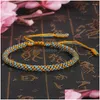 Charme Pulseiras Tibetano Budista Pulseira Handmade Nós Amor Lucky Corda Para Mulheres Homens Budismo Trançado MTI Cores Bangle Drop Deliv Dhqc7