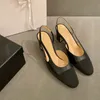 Sandales à bride arrière en cuir véritable de qualité supérieure, talons hauts épais, 8 couleurs disponibles, ballerines de luxe pour femmes, sandales de fête pour dames, mariage avec boîte