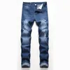 Jeans pour hommes printemps et été décontracté déchiré jambe droite pantalon de mode 34x30 coupe régulière hommes lâches hommes