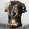 Abiti da uomo A1342 Stampato a maniche corte Street Shoot Top oversize Moda Abbigliamento casual T-shirt da uomo Lion Abbigliamento sportivo