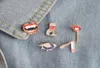 Vampire mouth pipe hand holding pink cocktail match personality special brooch ornament lapel badge gift pins3938640