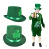 Berets Green Hat Stpatrick Festival Irish National Day Celebration Headwear