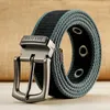 Belts Plus Size 130 140 150 160 cm Canvas Military Tactical Belt Man Alloy Pin Buckle Stripe Jeans Belts High Quality Outdoor Belts