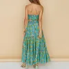 Vestidos de trabalho senhoras boho floral impresso saias verão sexy bandeau topo e casual estilo férias maxi saia conjunto para mulher