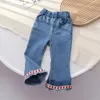 Trousers Kids 2024 Striped Flare Girls Pants Clothes For Girl Casual Baby Leggings 1-6y