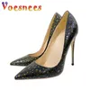 Sapatos de vestido vintage pele de cobra em relevo salto alto moda cor combinando bombas de festa 12cm stiletto europa e américa clube novas mulheres h240325