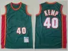 Męskie koszykówka Vintage Gary Payton Jersey 20 Shotback Kevin Durant 35 Shawn Kemp 40 Team Koszulka Czerwona Biała Czarna Kolor retro wszystkie zużyte zużycie dla fanów sportu