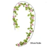 Dekorativa blommor Artificial Daisy Rattan Simulation Sunflower Flower Vine Wedding Party El Office Wall Hanging Home Festival Decoration