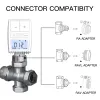 Controle MOES Tuya ZigBee3.0 Válvula atuadora de radiador Termostato inteligente Controlador de temperatura Sensor externo TRV Controle de voz com Alexa