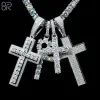 Boutique Fashion Moissanite Diamond Cross Pendant 925 Sterling Silver Jesus Cross Halsband Män och kvinnor utsökta smycken Charm Explosion