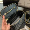 Ladies Designer Crush Gold Pearl Ball Cosmertic Case Box Bags Card Holder Caviar Leather Cowhide Metal Hardware Matelasse Chain Crossbody Shoulder Purse 12cm/18cm