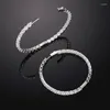 Hoop Earrings 1 Pair 5mm Moissanite S925 Sterling Silver Big For Women And Men Unisex Hip Hop Bling Iced Out Rapper Jewelry
