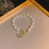 Braccialetti di collegamento 2024 Bracciale di perle imitazione per le donne Amicizia Orologio Donna Dolce matrimonio Gioielli Collier Femme Regalo Amore